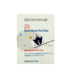 نوار تست قند خون بایونیم Bionime  انقضا 08/2025  بسته 25 عددی