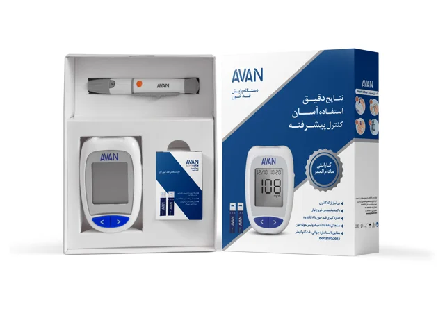 دستگاه تست قندخون آوان مدل AGM01  با نوار 50 تایی