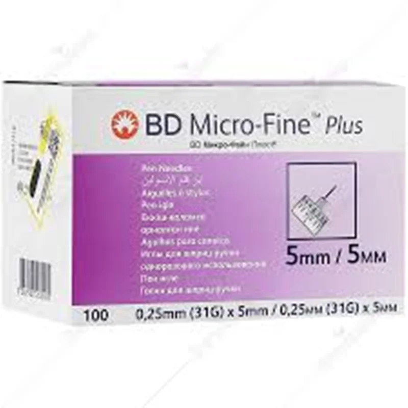 سرسوزن قلم انسولین بی دی (BD) با سوزن 5MM  انقضا 12/2027